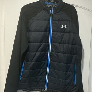 Under Armour Midnight Black Jacket with Electric Blue Highlights